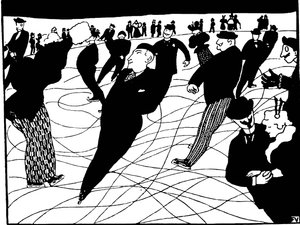 Schaatsers door Felix Edouard Vallotton