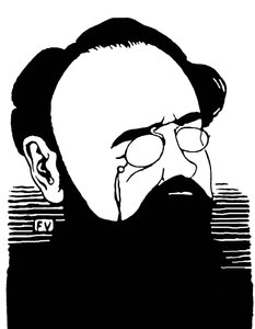 Portret van Emile Zola (1840-1902), Franse schrijver door Felix Edouard Vallotton