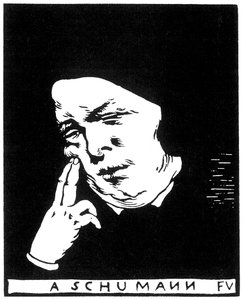 Robert Schumann 1810-1856 door Felix Edouard Vallotton