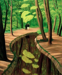 Bos, Bois de Boulogne door Felix Edouard Vallotton