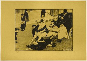 Het ongeluk door Felix Edouard Vallotton