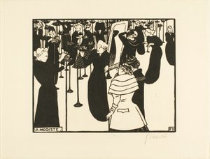 De hoedenmaakster door Felix Edouard Vallotton