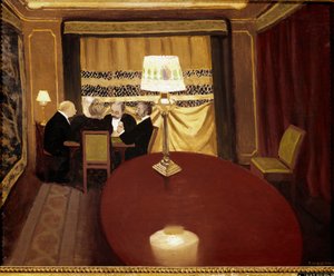 Het pokerspel door Felix Edouard Vallotton