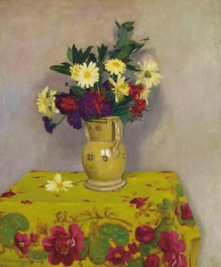 Gele madeliefjes en diverse bloemen, 1911 door Felix Edouard Vallotton