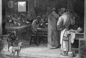 Refter in een Boeddhistisch klooster