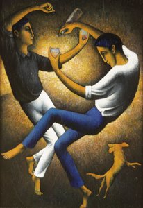 Les Deux Basques, c.1912 door Felix Elie Tobeen
