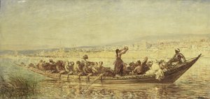 Moorse roeiers bij Constantinopel