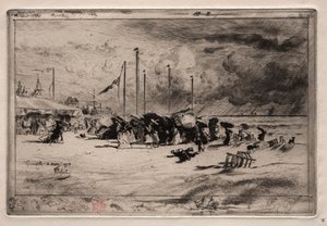 Een storm in Trouville, 1874