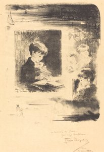 Enfant Dessinant, 1894 door Felix Hilaire Buhot