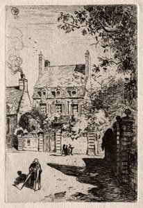 In Provincie: Het Huis in Orléans, c. 1875 door Felix Hilaire Buhot