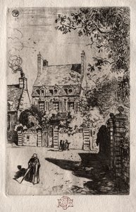 In Provincie: Het Huis in Orléans, c. 1875 door Felix Hilaire Buhot