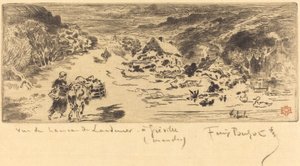 De ingang van Landemer Hague door Felix Hilaire Buhot