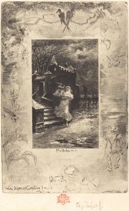 La Blanche Caroline Pale Caroline, 1879-1880 door Felix Hilaire Buhot