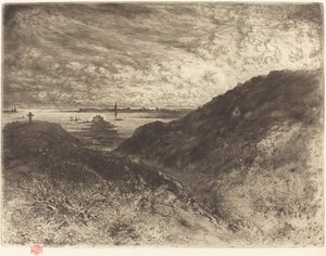 De Klif: Baai van Saint-Malo door Felix Hilaire Buhot