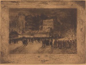 La Place des Martyrs en La Taverne du Bagne, 1885 door Felix Hilaire Buhot