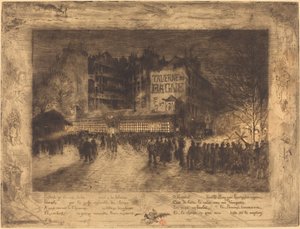La Place des Martyrs en La Taverne du Bagne, 1885 door Felix Hilaire Buhot