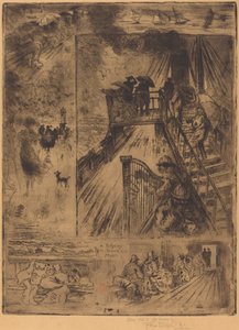 De overtocht (La Traversée) door Felix Hilaire Buhot