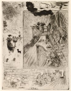 De overtocht (La Traversee) door Felix Hilaire Buhot