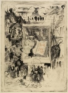 Le Hibou (De Uil), 1883 door Felix Hilaire Buhot