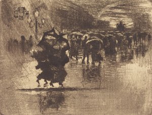 Le Petit Enterrement De Begrafenis - Kleine Plaat, 1878 door Felix Hilaire Buhot
