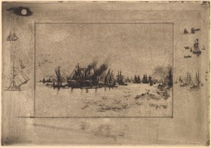 Le Port aux Mouettes Haven met meeuwen, 1886
