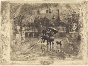Les Voisins de Campagne Landelijke Buren, 1879-1880 door Felix Hilaire Buhot