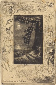 On allume les cierges pour les Morts Ze steken kaarsen aan voor de doden, 1878 door Felix Hilaire Buhot