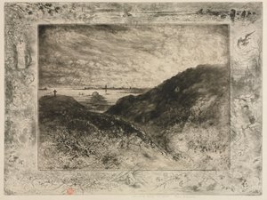 De Klif: Baai van Saint-Malo, 1886-1890 door Felix Hilaire Buhot