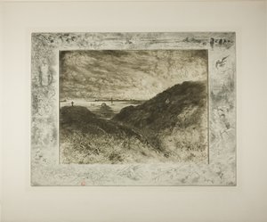 De klif, Baai van St. Malo door Felix Hilaire Buhot