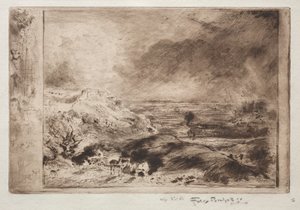 De storm, naar Constable door Felix Hilaire Buhot