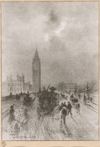 De Victoria Klokkentoren Londen door Felix Hilaire Buhot