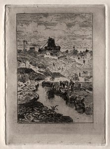 De put op de heuvel van Cailles door Felix Hilaire Buhot