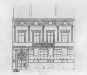 Hotel de Pourtales, gevel, 1850
