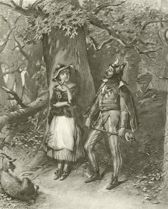 Zoals je het leuk vindt. Act III, Scene III door Felix Octavius Carr Darley