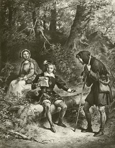 Zoals je het leuk vindt. Act IV-Scene III door Felix Octavius Carr Darley