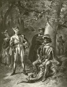 Zoals je het leuk vindt. Acte V-Scène IV (gravure) door Felix Octavius Carr Darley