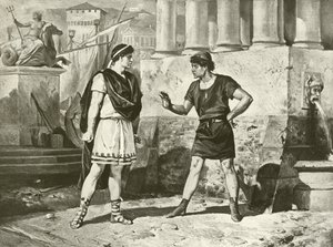 Komedie van Vergissingen. Acte I, Scene II (gravure)