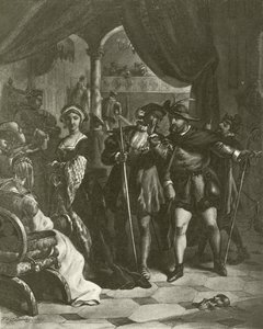 Koning Hendrik VIII. Act I, Scene IV door Felix Octavius Carr Darley