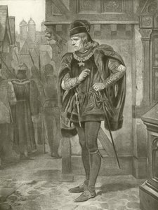 Koning Richard III. Acte I, Scene II (gravure) door Felix Octavius Carr Darley