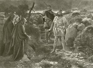 Macbeth. Act I, Scene III (gravure) door Felix Octavius Carr Darley