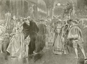 Veel drukte om niets. Act II, Scene I door Felix Octavius Carr Darley