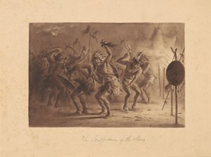 De Scalp-Dans van de Sioux door Felix Octavius Carr Darley