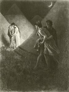 Troilus en Cressida. Act V-Scene II (gravure) door Felix Octavius Carr Darley