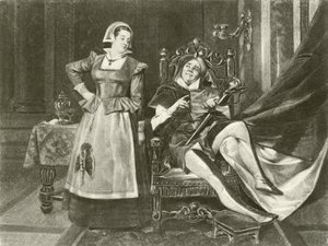 Driekoningenavond. Act I-Scene V door Felix Octavius Carr Darley