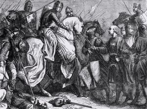 Hendrik III (1207-72) bij de Slag bij Lewes, 14 mei 1264