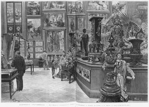 De buitenlandse retrospectieve galerijen van het Trocadero, India, China, Japan, op de Wereldtentoonstelling van 1878, Parijs, uit 