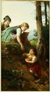 Kinderen die bessen plukken door Felix Schlesinger