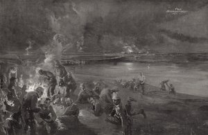 Duitsers op wacht bij de rivier Maas door Felix Schwormstadt
