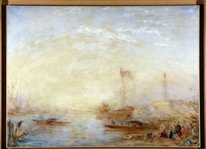 Uitzicht op Venetië en de Bucentaur door Félix Ziem