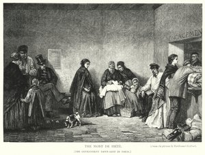 De Mont de Piété, de staatsbank in Parijs door Ferdinand (after) Heilbuth